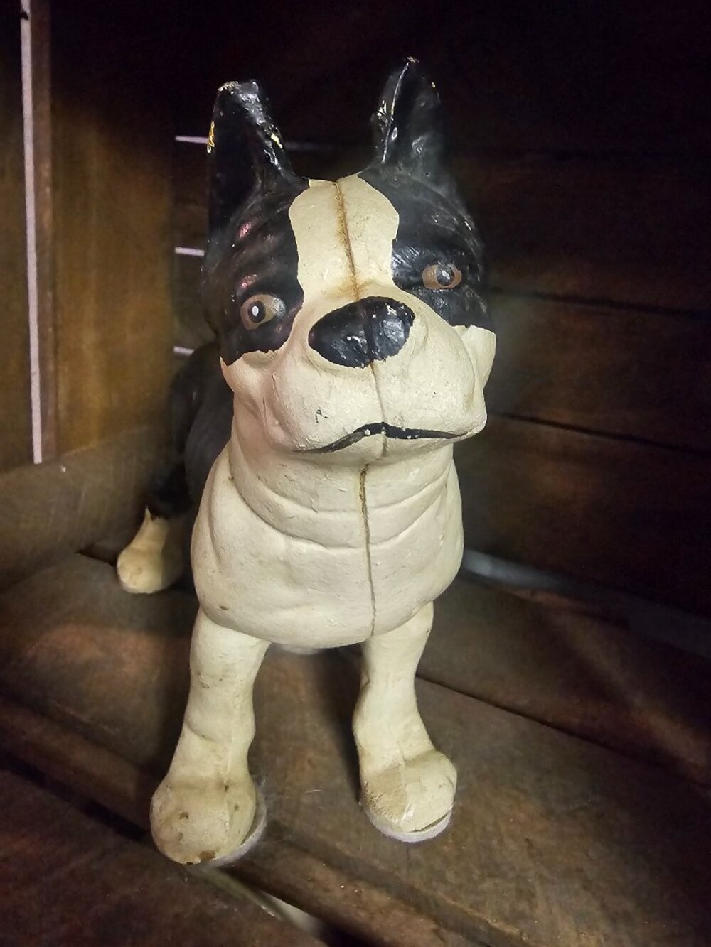 Cast iron Boston terrier door stop